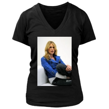 Stephanie March Women's Deep V-Neck TShirt