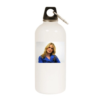 Stephanie March White Water Bottle With Carabiner