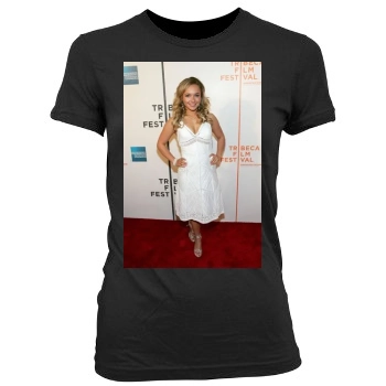 Hayden Panettiere Women's Junior Cut Crewneck T-Shirt