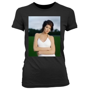 Stephanie Seymour Women's Junior Cut Crewneck T-Shirt