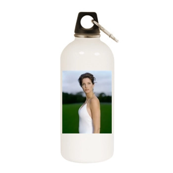 Stephanie Seymour White Water Bottle With Carabiner