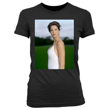 Stephanie Seymour Women's Junior Cut Crewneck T-Shirt