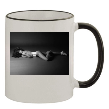 Stephanie Seymour 11oz Colored Rim & Handle Mug