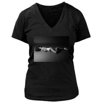 Stephanie Seymour Women's Deep V-Neck TShirt