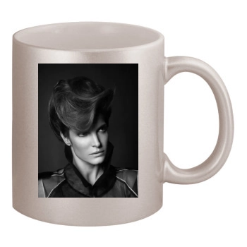 Stephanie Seymour 11oz Metallic Silver Mug