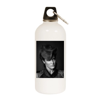 Stephanie Seymour White Water Bottle With Carabiner