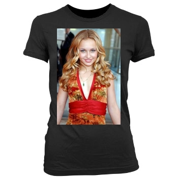 Hayden Panettiere Women's Junior Cut Crewneck T-Shirt