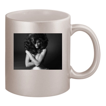 Stephanie Seymour 11oz Metallic Silver Mug