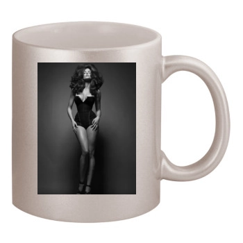 Stephanie Seymour 11oz Metallic Silver Mug