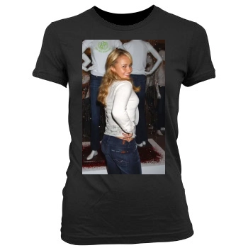 Hayden Panettiere Women's Junior Cut Crewneck T-Shirt