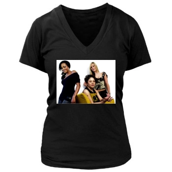 Sugababes Women's Deep V-Neck TShirt