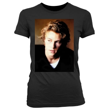 Heath Ledger Women's Junior Cut Crewneck T-Shirt