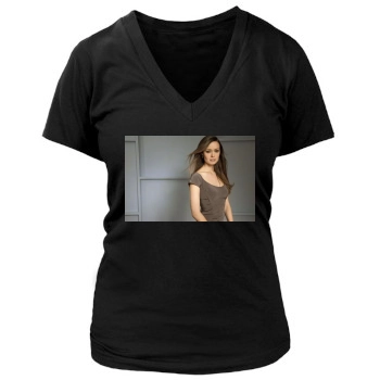 Summer Glau Women's Deep V-Neck TShirt