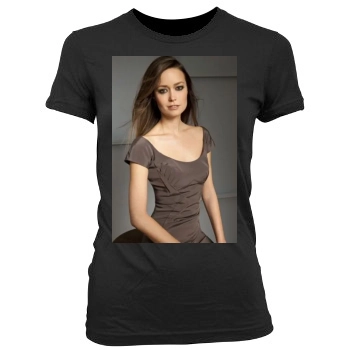 Summer Glau Women's Junior Cut Crewneck T-Shirt