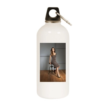 Summer Glau White Water Bottle With Carabiner