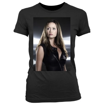 Summer Glau Women's Junior Cut Crewneck T-Shirt