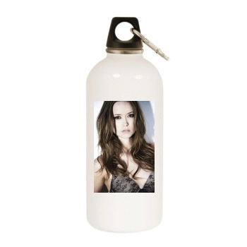 Summer Glau White Water Bottle With Carabiner