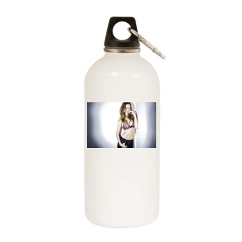 Summer Glau White Water Bottle With Carabiner