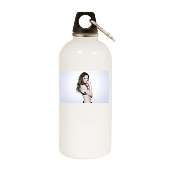 Summer Glau White Water Bottle With Carabiner