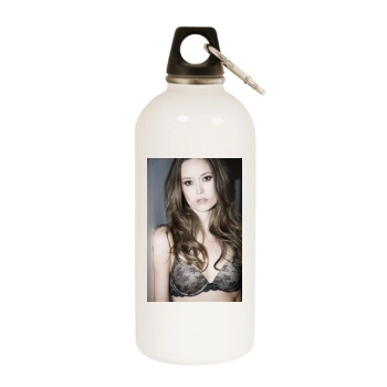 Summer Glau White Water Bottle With Carabiner