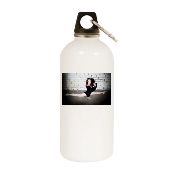 Summer Glau White Water Bottle With Carabiner