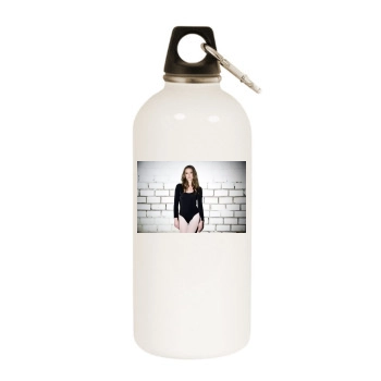 Summer Glau White Water Bottle With Carabiner