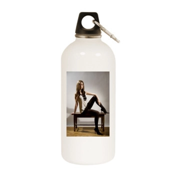 Summer Glau White Water Bottle With Carabiner