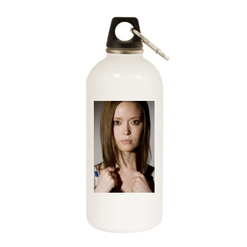 Summer Glau White Water Bottle With Carabiner