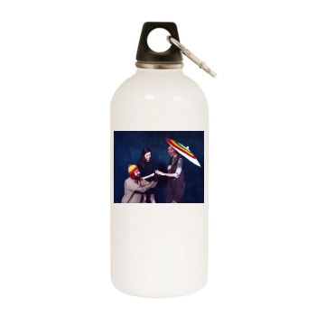 Summer Glau White Water Bottle With Carabiner