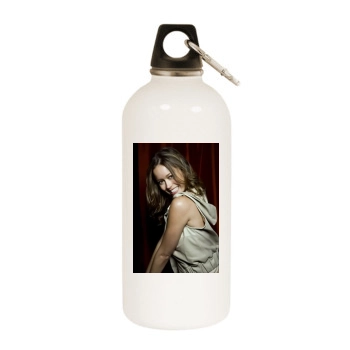 Summer Glau White Water Bottle With Carabiner