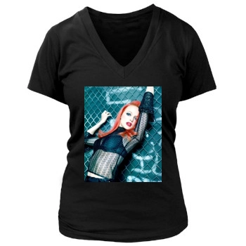 Heather Graham Women's Deep V-Neck TShirt