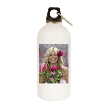 Heidi Klum White Water Bottle With Carabiner