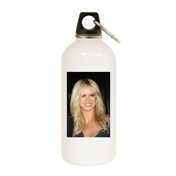 Heidi Klum White Water Bottle With Carabiner