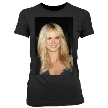 Heidi Klum Women's Junior Cut Crewneck T-Shirt