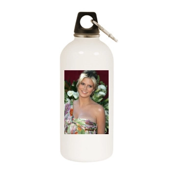 Heidi Klum White Water Bottle With Carabiner