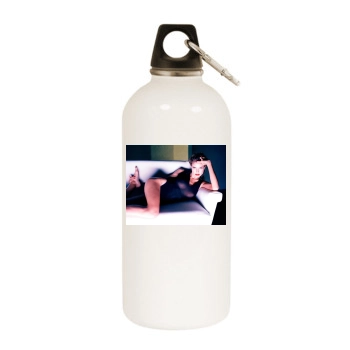 Heidi Klum White Water Bottle With Carabiner