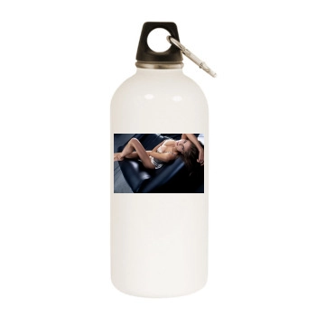 Heidi Klum White Water Bottle With Carabiner