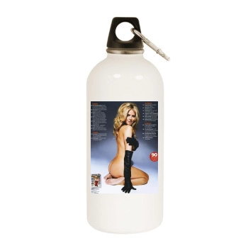 Heidi Klum White Water Bottle With Carabiner