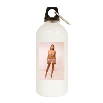 Heidi Klum White Water Bottle With Carabiner