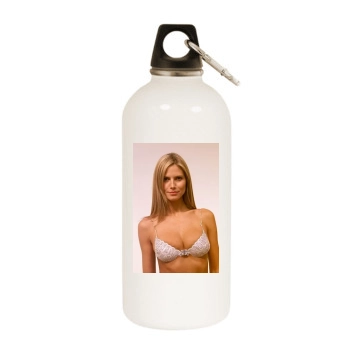 Heidi Klum White Water Bottle With Carabiner