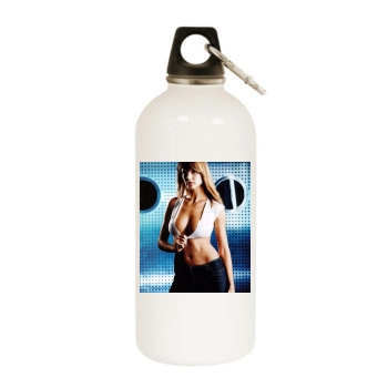 Heidi Klum White Water Bottle With Carabiner