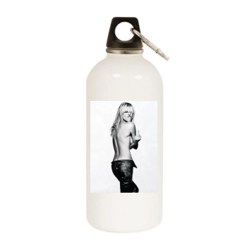 Heidi Klum White Water Bottle With Carabiner