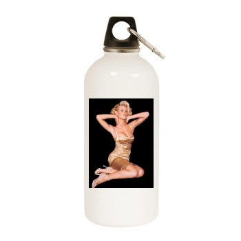 Heidi Klum White Water Bottle With Carabiner