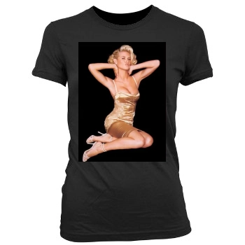 Heidi Klum Women's Junior Cut Crewneck T-Shirt