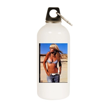 Heidi Klum White Water Bottle With Carabiner