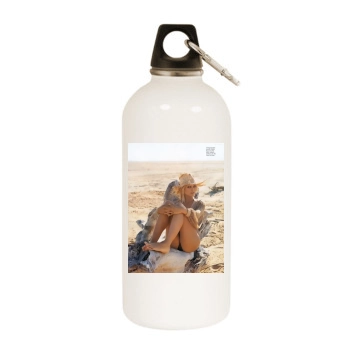 Heidi Klum White Water Bottle With Carabiner