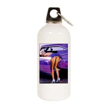 Heidi Klum White Water Bottle With Carabiner