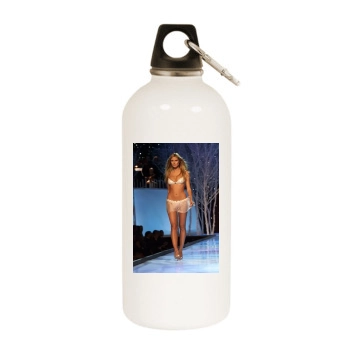 Heidi Klum White Water Bottle With Carabiner