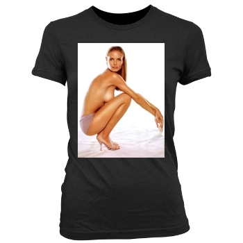 Heidi Klum Women's Junior Cut Crewneck T-Shirt