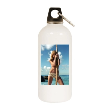 Heidi Klum White Water Bottle With Carabiner